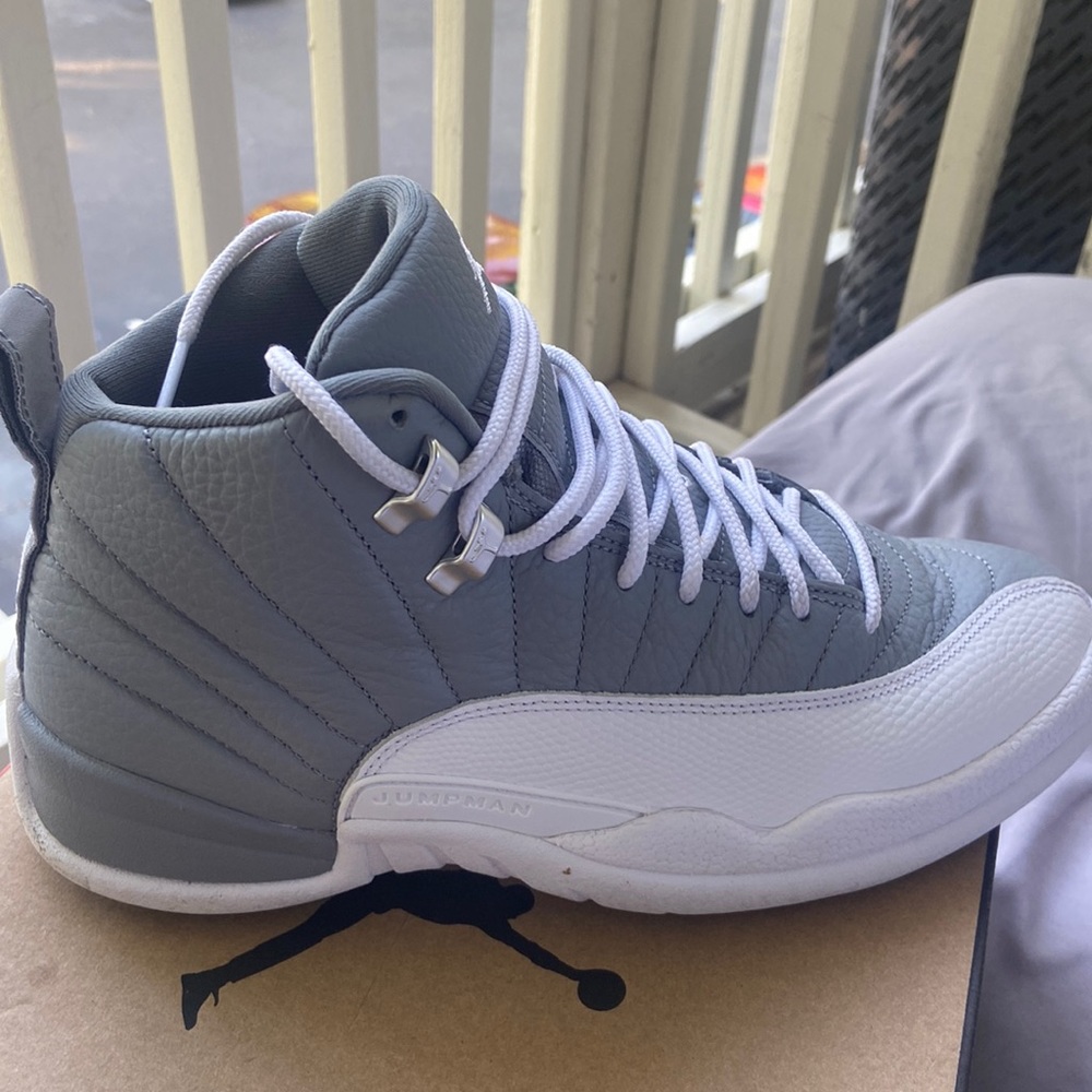Jordan 12s..white and grey..Retro..slightly New